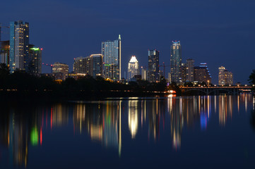 Fototapeta na wymiar Austin Texas Skyline after Twilight
