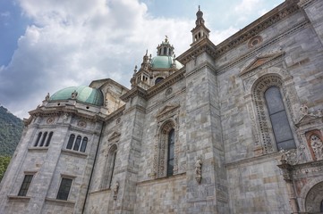 Fototapeta na wymiar Exterior of the old Cathedral of Como