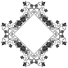 Beautiful wreath frame, for wallpaper or decoration, ornate of cards. Vector
