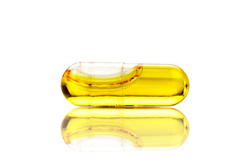 Fish Oil supplement Capsules isolated on white background