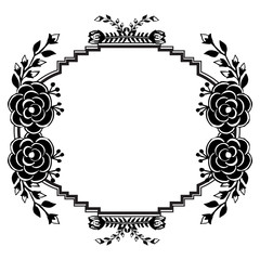 Set floral element, vintage frame, design of cards. Vector