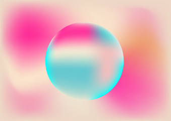 bubble glass ball with hologram background