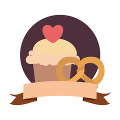 delicious and fresh cake with cherry