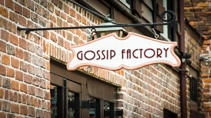 Street Sign GOSSIP FACTORY