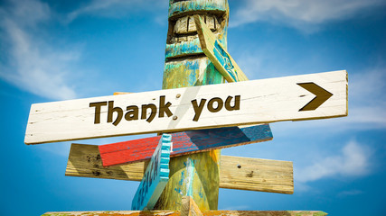 Street Sign Thank You