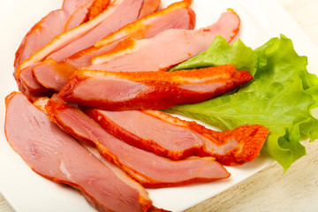 Sliced duck breast