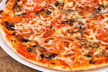 Pizza with aubergine