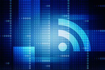 2d illustration WiFi symbol