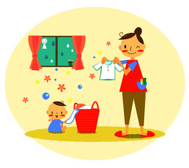 洗濯物　部屋干し　快適　丸型