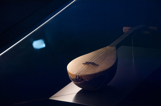 Kazakh national musical instrument. Dombra