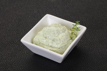 Cottage cream snack with herbs