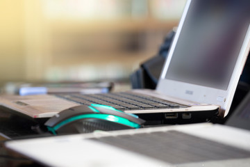 Modern learning in library. Reading from social media ,electronic books.