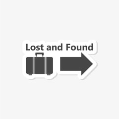 Word writing text Lost And Found Sticker