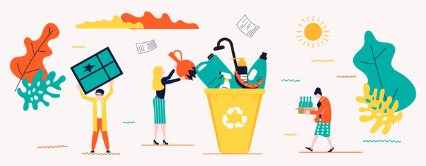 Template for garbage recycling