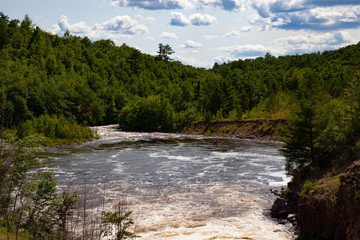 Obraz premium Lehigh River White Water Rapids