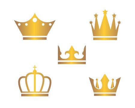 royal crown logo icon vector illustration