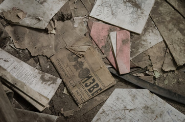 City ghost Pripyat. Chernobyl Exclusion Zone. The accident at the Chernobyl nuclear power plant....