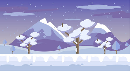 Obraz premium Winter Christmas cartoon Background