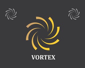 vortex logo icon wave and spiral vector