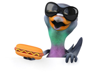 Fun pigeon - 3D Illustration