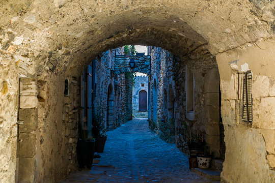 Aiguèze, Gard, Occitanie, France.