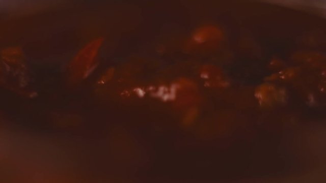 Traditional Balkan food close-up shot