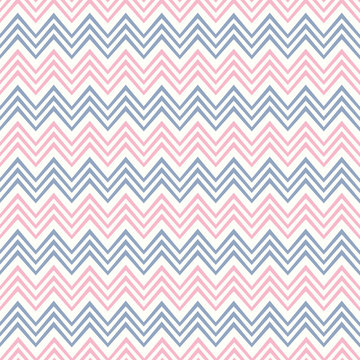 Seamless repeat chevron pattern in pink and grey. Pretty zigzag vector geometric design.