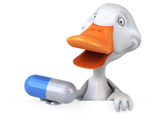 Fun duck - 3D Illustration