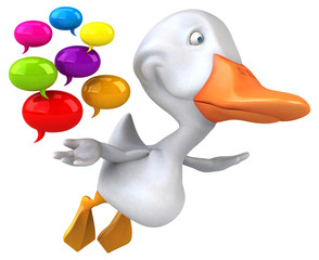 Fun duck - 3D Illustration