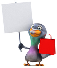 Fun pigeon - 3D Illustration