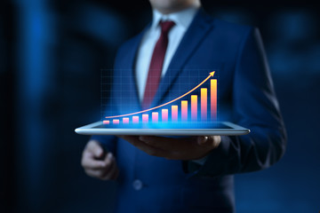 Financial Graph. Stock Market chart. Forex Investment Business Internet Technology concept