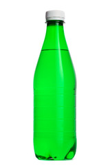 Mineral water bottles isolated on white background