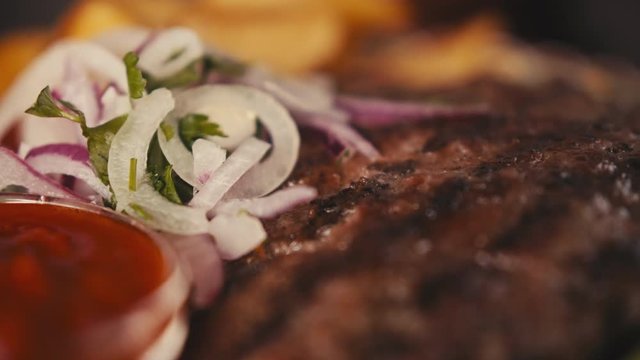 Traditional Balkan food close-up shot