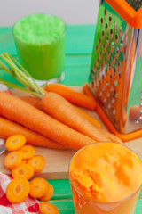 process of making juice, process preparation of fresh juice, carrot juice