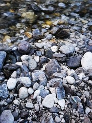 Pebbles at the Soca river, Slovenia