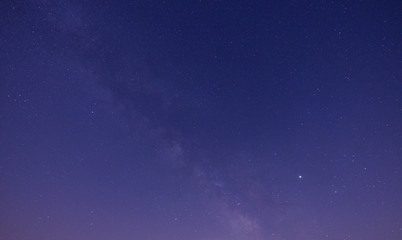 Fototapeta na wymiar Landscape with Milky way galaxy. Night sky 
