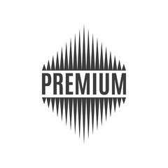 Premium icon, badge or label. High Quality stamp. T-shirt typography print with Premium text. Vector illustration.