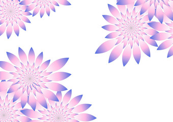 Obraz premium fractal flower card pink