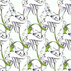 Line art wildflower for fabric design. Petal meaningful wild blossom. Curly pattern twig