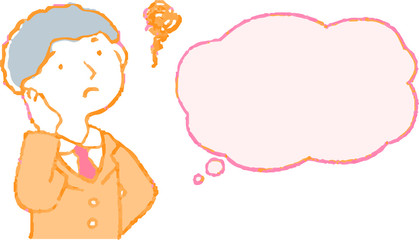 Pop Illustration of a Businessman who responds sideways with Speech Balloon set