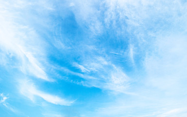 Blue sky with cloud. Clearing day and Good weather in the morning.