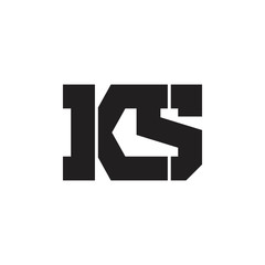 letter ks simple linked logo vector