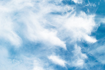 Blue sky with cloud. Clearing day and Good weather in the morning.