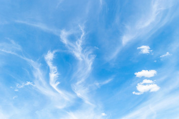 Blue sky with cloud. Clearing day and Good weather in the morning.