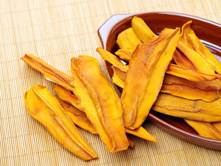 Mango. dry mango on the background