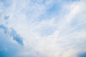 Blue sky with cloud. Clearing day and Good weather in the morning.