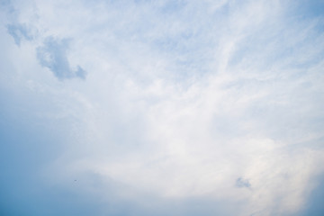 Blue sky with cloud. Clearing day and Good weather in the morning.