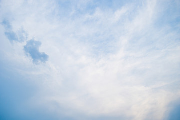 Blue sky with cloud. Clearing day and Good weather in the morning.