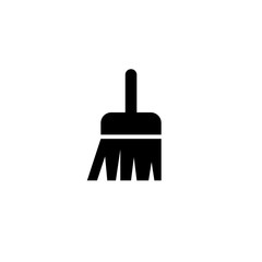 Isolated broom icon on white background.