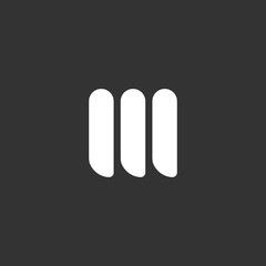 three stripes curves logo vector